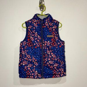 Buffalo David Bitton  Girls Reversible Puffer & Fleece Vest Floral Print Size XS